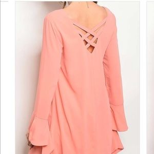 Blush crisscross dress